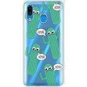 Прозрачный чехол Uprint Samsung A305 Galaxy A30 с 3D-глазками HIYA