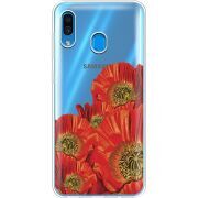 Прозрачный чехол Uprint Samsung A305 Galaxy A30 Red Poppies