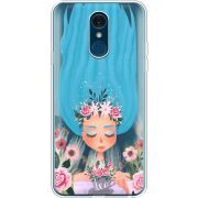Прозрачный чехол Uprint LG Q7 / Q7 Plus  Blue Hair