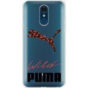 Прозрачный чехол Uprint LG Q7 / Q7 Plus  Wild Cat