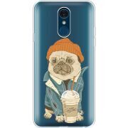 Прозрачный чехол Uprint LG Q7 / Q7 Plus  Dog Coffeeman