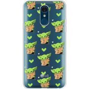 Прозрачный чехол Uprint LG Q7 / Q7 Plus  Pattern Baby Yoda