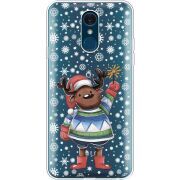 Прозрачный чехол Uprint LG Q7 / Q7 Plus  Christmas Deer with Snow