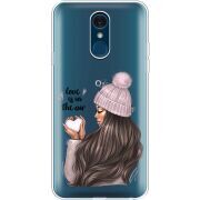 Прозрачный чехол Uprint LG Q7 / Q7 Plus  love is in the air