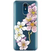 Прозрачный чехол Uprint LG Q7 / Q7 Plus  Cherry Blossom