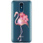 Прозрачный чехол Uprint LG Q7 / Q7 Plus  Floral Flamingo