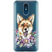 Прозрачный чехол Uprint LG Q7 / Q7 Plus  Winking Fox