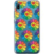 Прозрачный чехол Uprint Huawei Y6 2019 Hippie Flowers