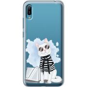 Прозрачный чехол Uprint Huawei Y6 2019 Cat Style