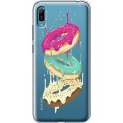 Прозрачный чехол Uprint Huawei Y6 2019 Donuts