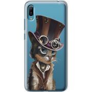 Прозрачный чехол Uprint Huawei Y6 2019 Steampunk Cat