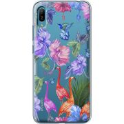 Прозрачный чехол Uprint Huawei Y6 2019 Flamingo
