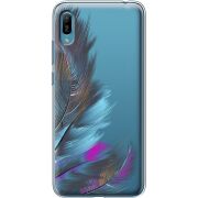 Прозрачный чехол Uprint Huawei Y6 2019 Feathers