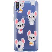 Прозрачный чехол Uprint Samsung M105 Galaxy M10 с 3D-глазками Mouse