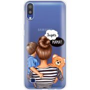 Прозрачный чехол Uprint Samsung M105 Galaxy M10 Super Mama and Son