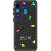 Черный чехол Uprint Samsung A305 Galaxy A30 Among Us Invisible