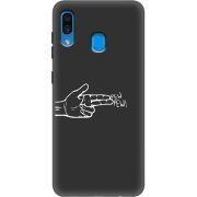 Черный чехол Uprint Samsung A305 Galaxy A30 Pew Pew
