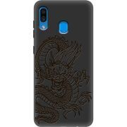 Черный чехол Uprint Samsung A305 Galaxy A30 Chinese Dragon
