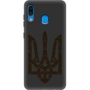 Черный чехол Uprint Samsung A305 Galaxy A30 Ukrainian Trident