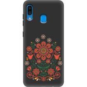 Черный чехол Uprint Samsung A305 Galaxy A30 Ukrainian Ornament