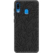 Черный чехол Uprint Samsung A305 Galaxy A30 Leaves