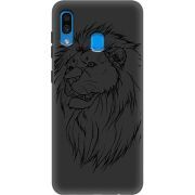 Черный чехол Uprint Samsung A305 Galaxy A30 Lion
