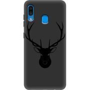 Черный чехол Uprint Samsung A305 Galaxy A30 Deer