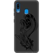 Черный чехол Uprint Samsung A305 Galaxy A30 Snake