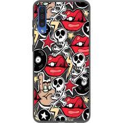 Черный чехол Uprint Samsung A505 Galaxy A50 Rock Graffiti