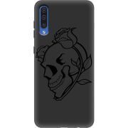 Черный чехол Uprint Samsung A505 Galaxy A50 Skull and Roses
