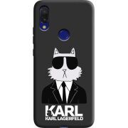 Черный чехол Uprint Xiaomi Redmi 7 Cat in Black