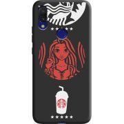 Черный чехол Uprint Xiaomi Redmi 7 RedWhite Coffee
