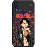 Черный чехол Uprint Xiaomi Redmi 7 Атака Титанов Леви