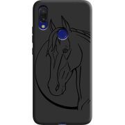 Черный чехол Uprint Xiaomi Redmi 7 Horse