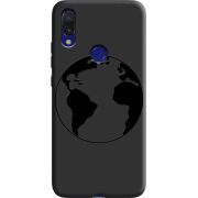 Черный чехол Uprint Xiaomi Redmi 7 Earth
