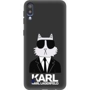 Черный чехол Uprint Samsung M105 Galaxy M10 Cat in Black