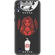 Черный чехол Uprint Samsung M105 Galaxy M10 RedWhite Coffee