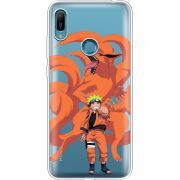Прозрачный чехол Uprint Huawei Y6 Prime 2019 Naruto and Kurama