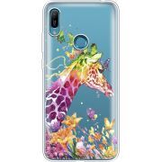 Прозрачный чехол Uprint Huawei Y6 Prime 2019 Colorful Giraffe