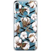 Прозрачный чехол Uprint Huawei Y6 Prime 2019 Cotton flowers