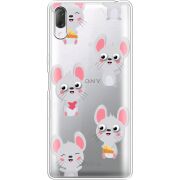 Прозрачный чехол Uprint Sony Xperia L3 I4312 с 3D-глазками Mouse