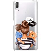 Прозрачный чехол Uprint Sony Xperia L3 I4312 Super Mama and Son