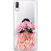 Прозрачный чехол Uprint Sony Xperia L3 I4312 Девушка с Пионами