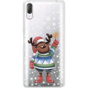 Прозрачный чехол Uprint Sony Xperia L3 I4312 Christmas Deer with Snow