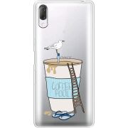 Прозрачный чехол Uprint Sony Xperia L3 I4312 Segull in Cofee Pool