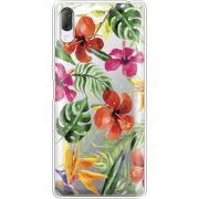 Прозрачный чехол Uprint Sony Xperia L3 I4312 Tropical Flowers