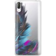 Прозрачный чехол Uprint Sony Xperia L3 I4312 Feathers