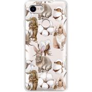 Прозрачный чехол Uprint Google Pixel 3 Cotton and Rabbits