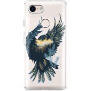 Прозрачный чехол Uprint Google Pixel 3 Eagle