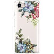 Прозрачный чехол Uprint Google Pixel 3 Floral